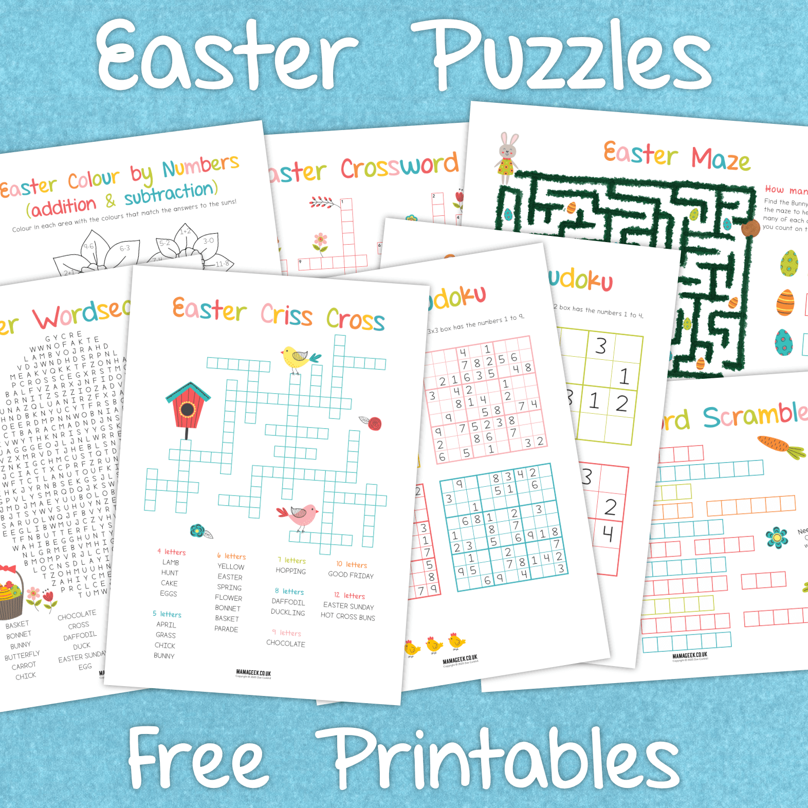 Easter Puzzles Free Printables Mama Geek