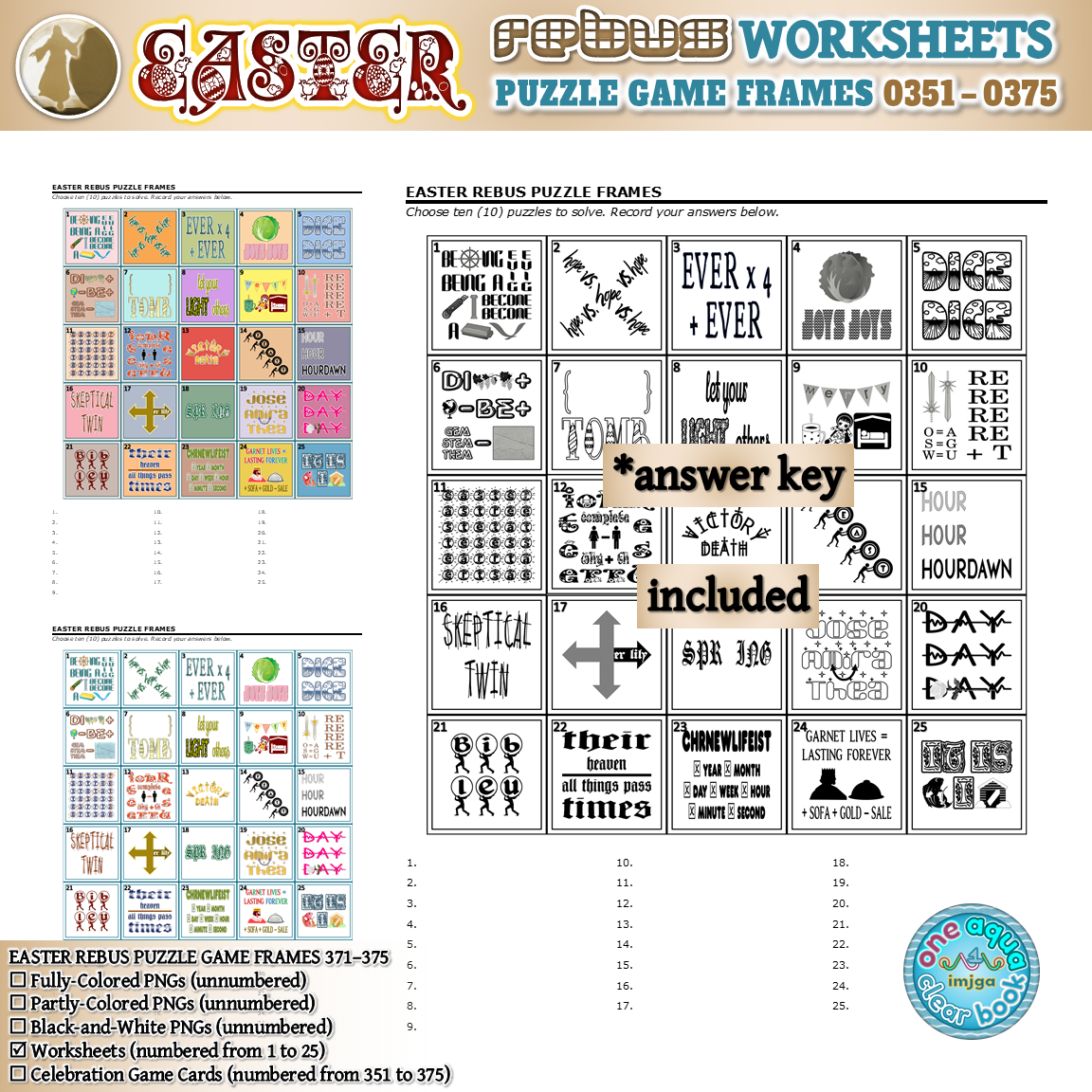 Kid Friendly Rebus Puzzles Worksheets