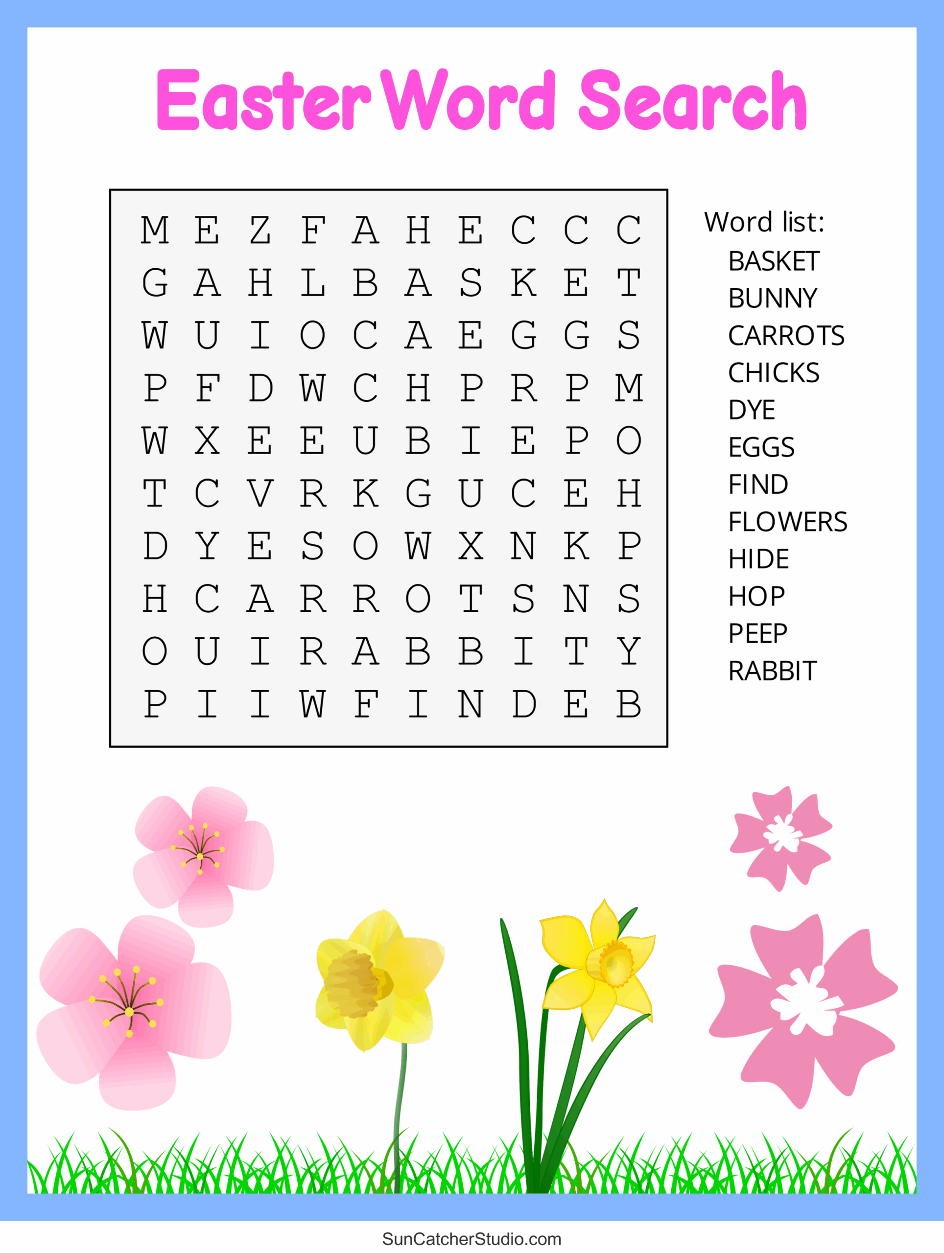Easter Word Search Free Printable PDF Puzzles Free Printables Monograms Design Tools Patterns U0026 DIY Projects