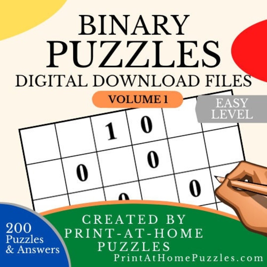 Binary Puzzle Printable Worksheets