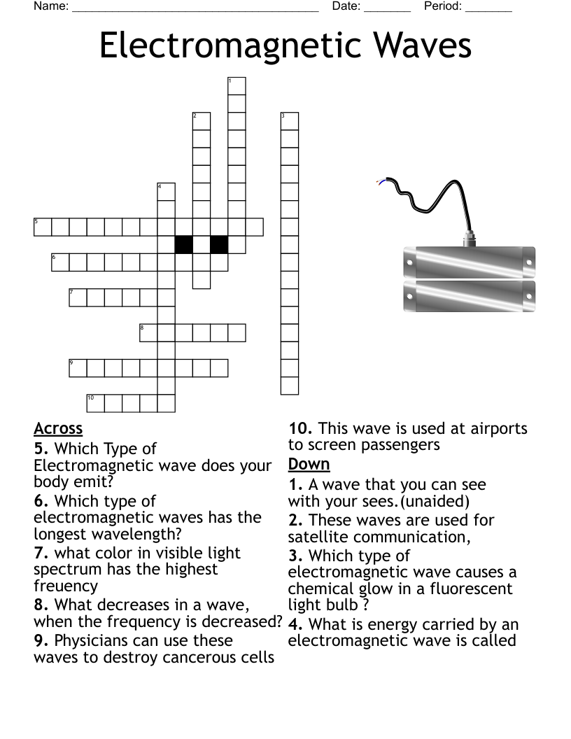 Electromagnetic Spectrum Puzzle Worksheets