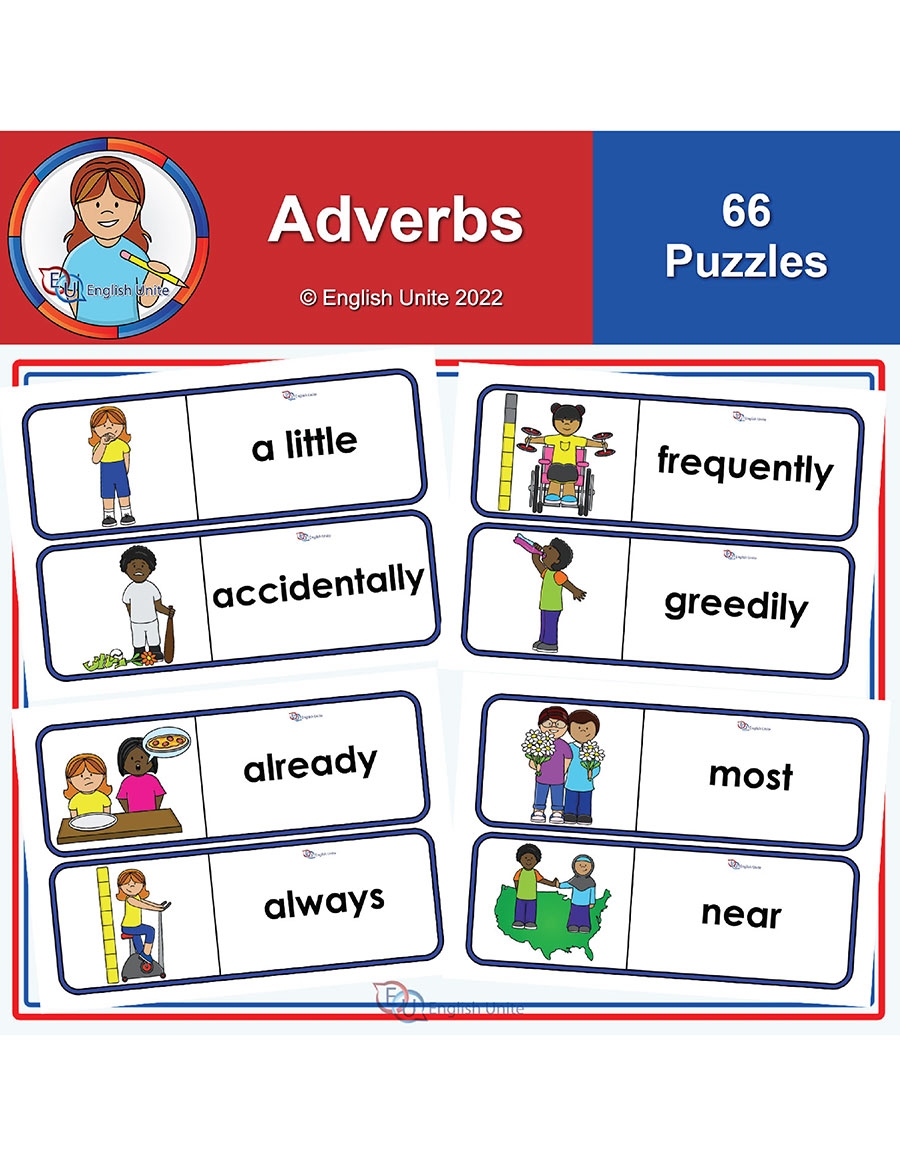 English Unite Puzzle Set Adverbs