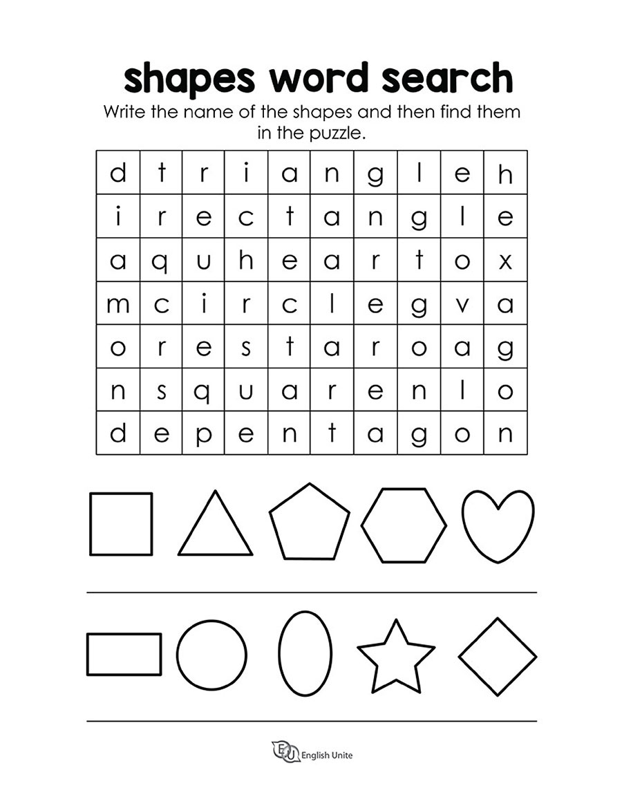 Shapes Puzzle Worksheets