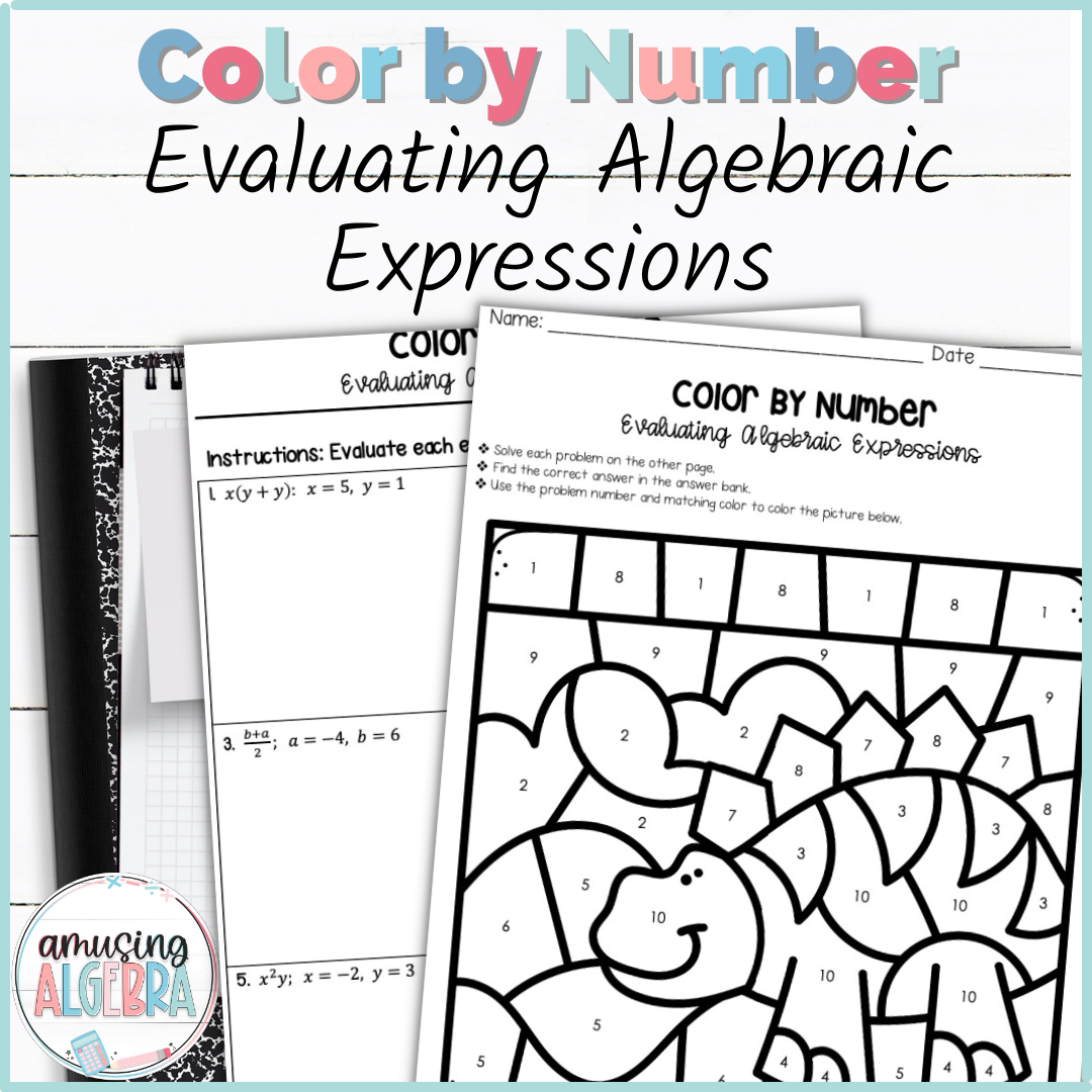 Evaluating Algebraic Expressions Coloring Activity Made By Teachers