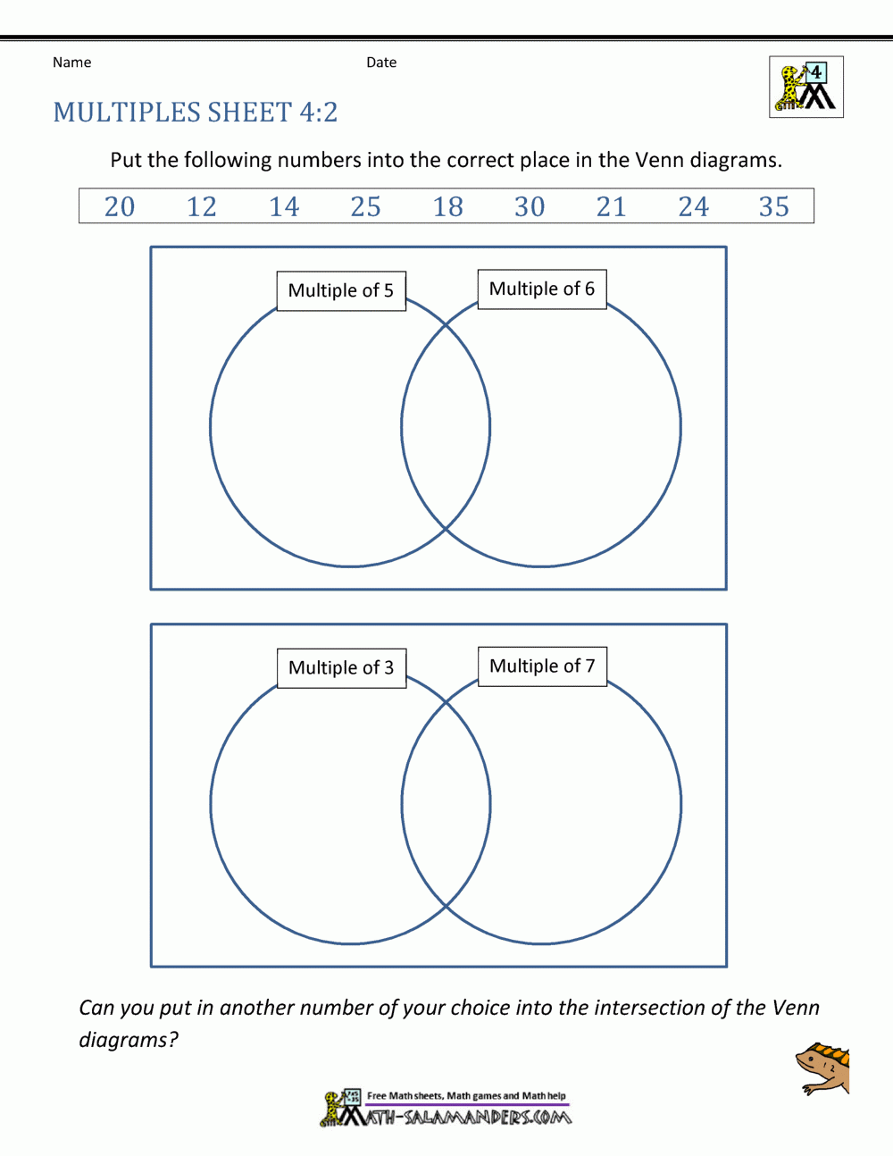 Factor Puzzles 6th Grade Worksheets