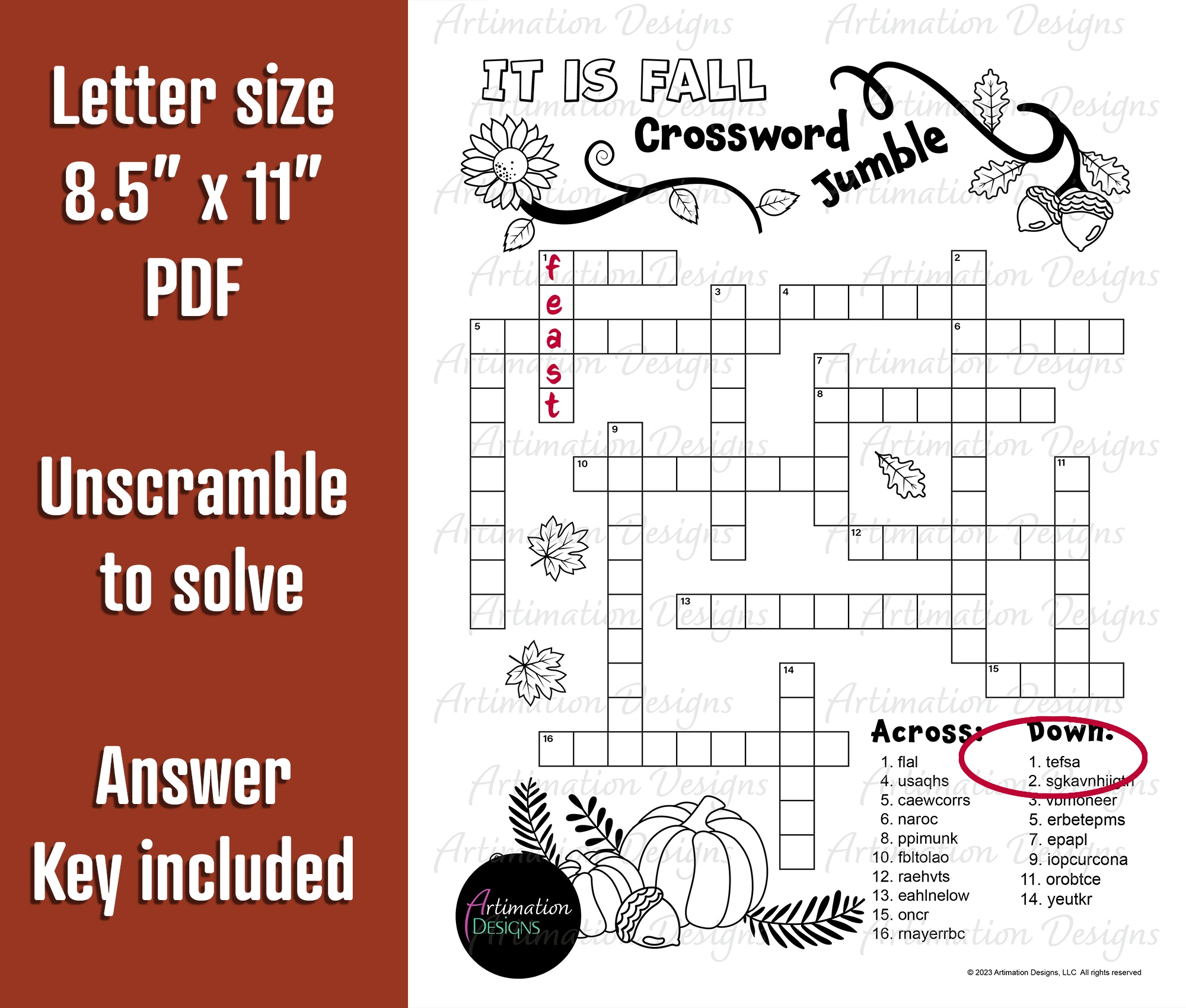 Jumble Puzzle Worksheets