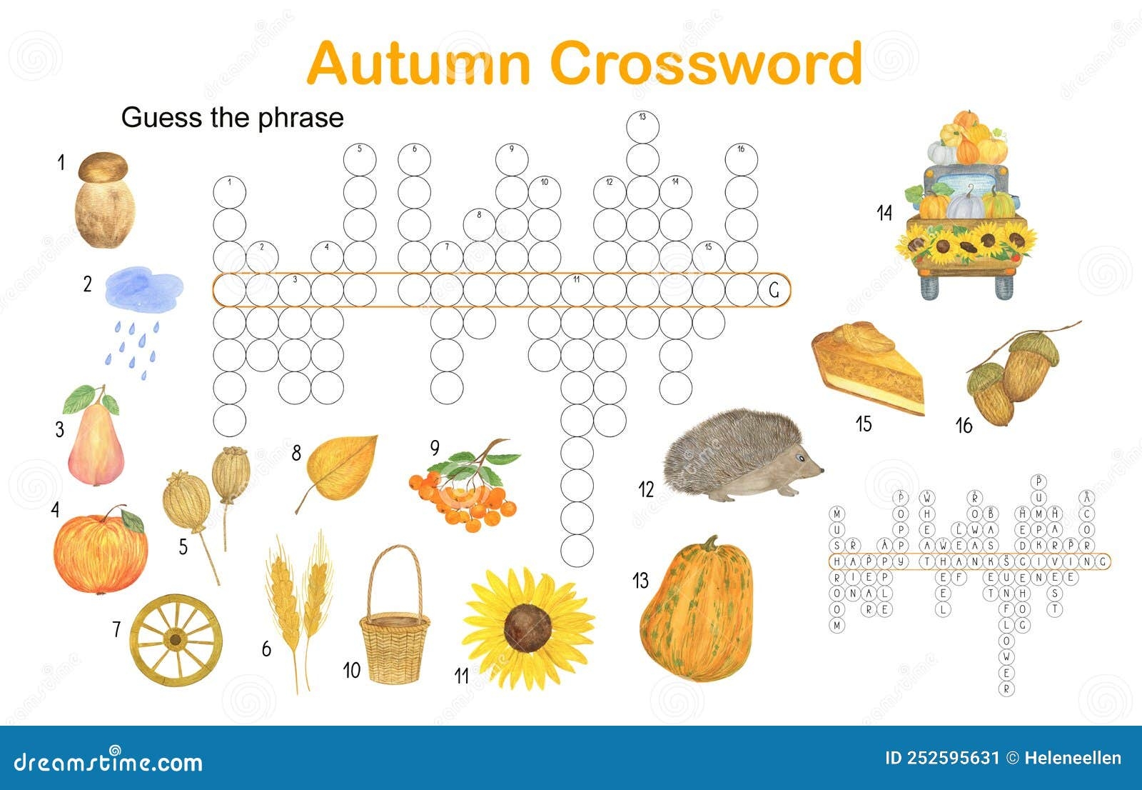 Kid Fall Worksheets Puzzle