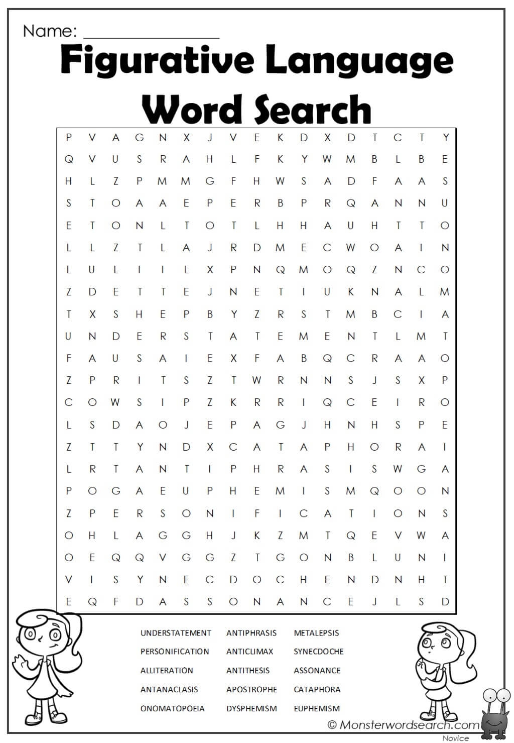 Figurative Language Puzzle Worksheets
