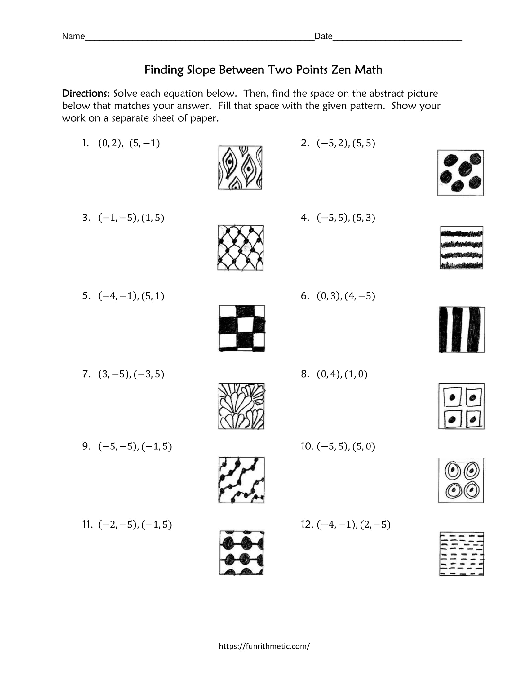 Finding Slope Between 2 Points Zen Math