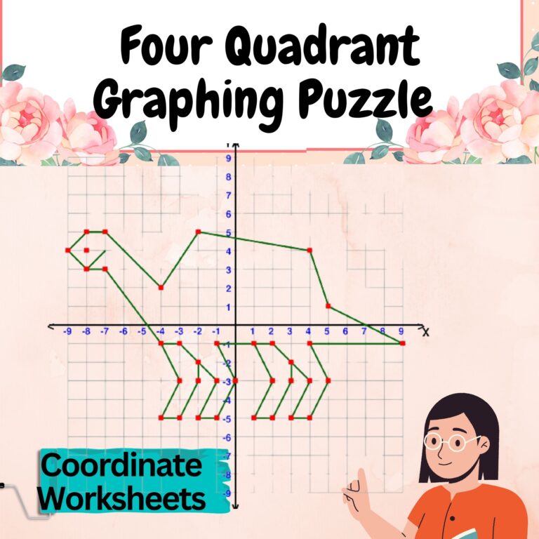 Four Quadrant Graphing Puzzle Coordinate Worksheets