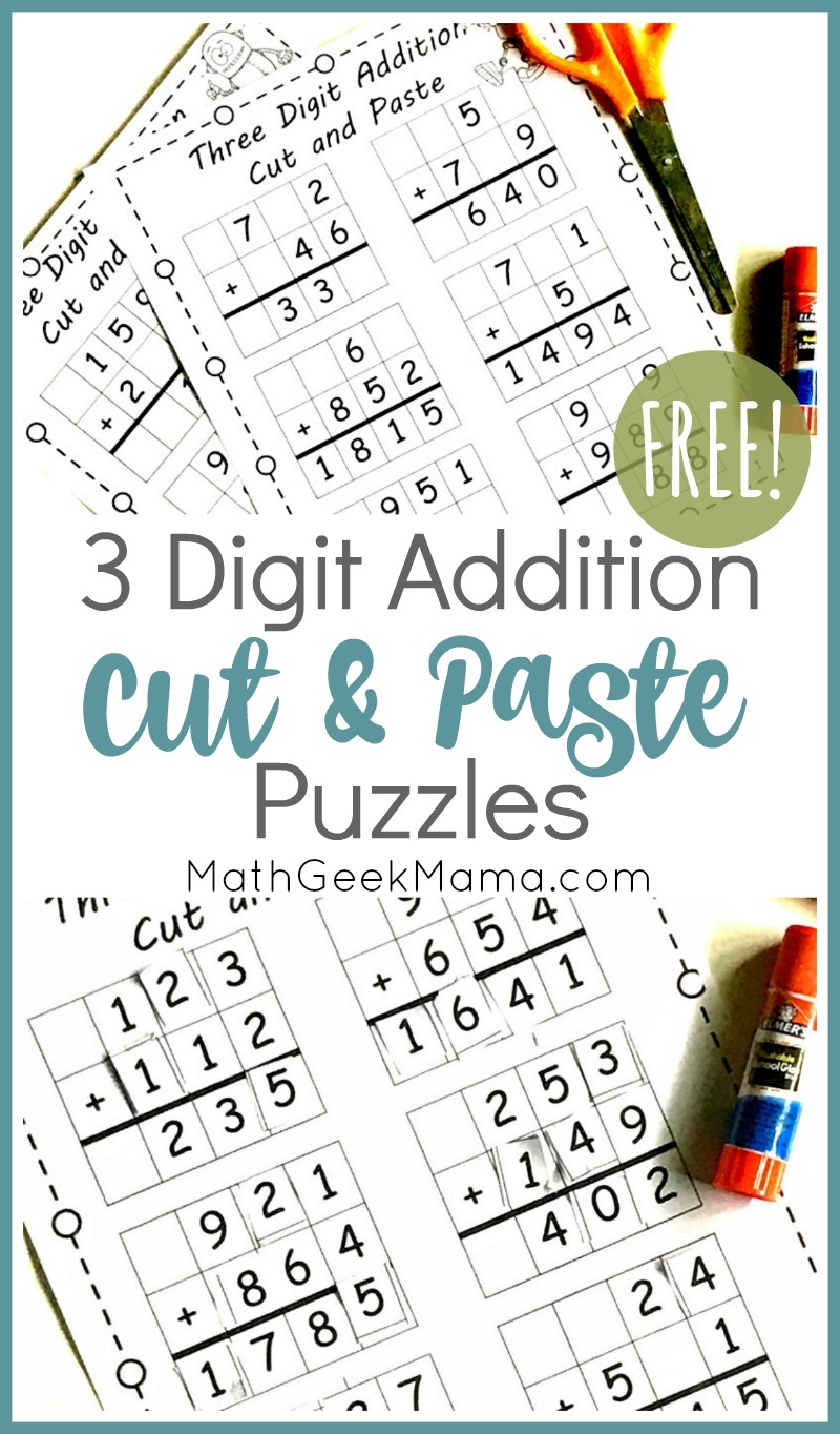 Addition Puzzle Worksheets Free 3 Digit