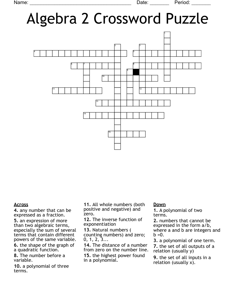 Free Algebra 2 Puzzle Worksheet Download Free Algebra 2 Puzzle Worksheet Png Images Free Worksheets On Clipart Library