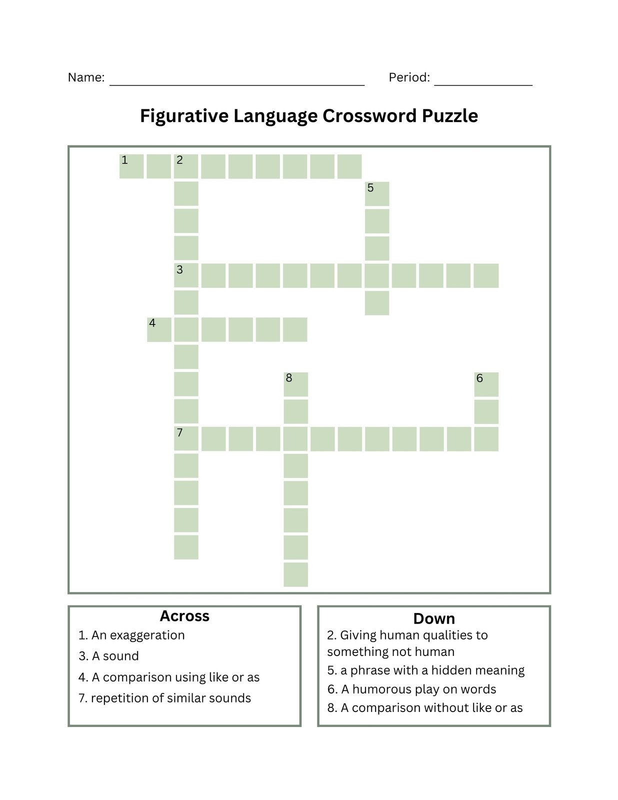 Free And Customizable Crossword Puzzle Templates Canva