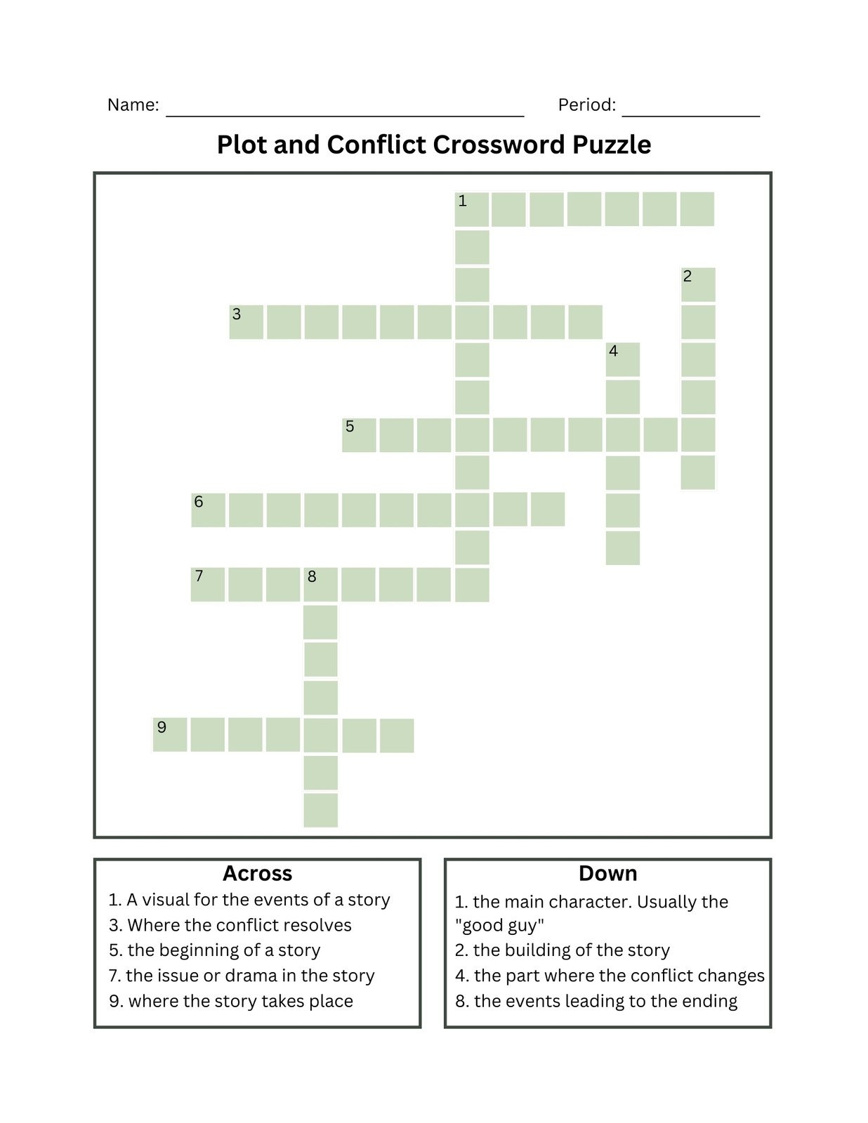 English Puzzle Worksheets High School