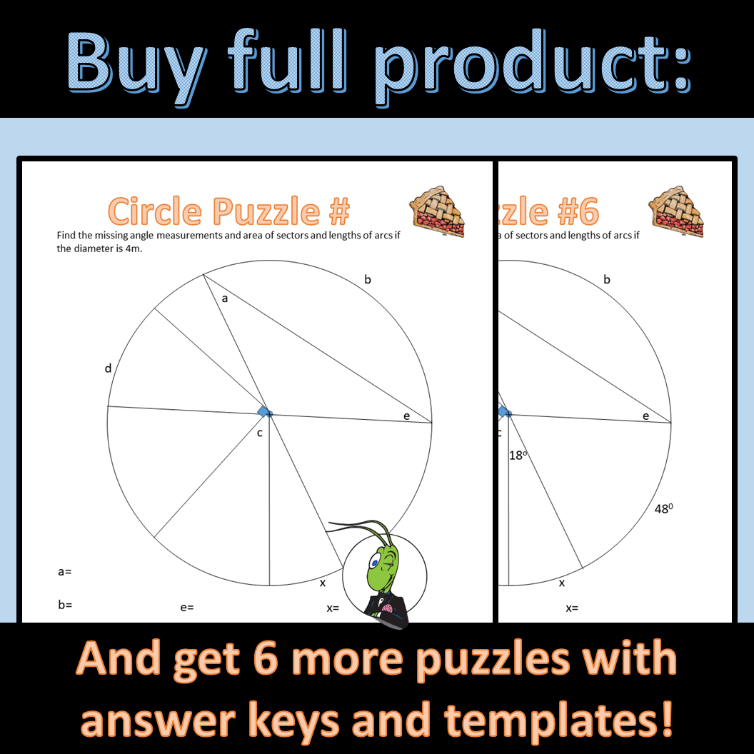 Free Circle Angles Properties Puzzle Geometry Central And Inscribed Angles Classful