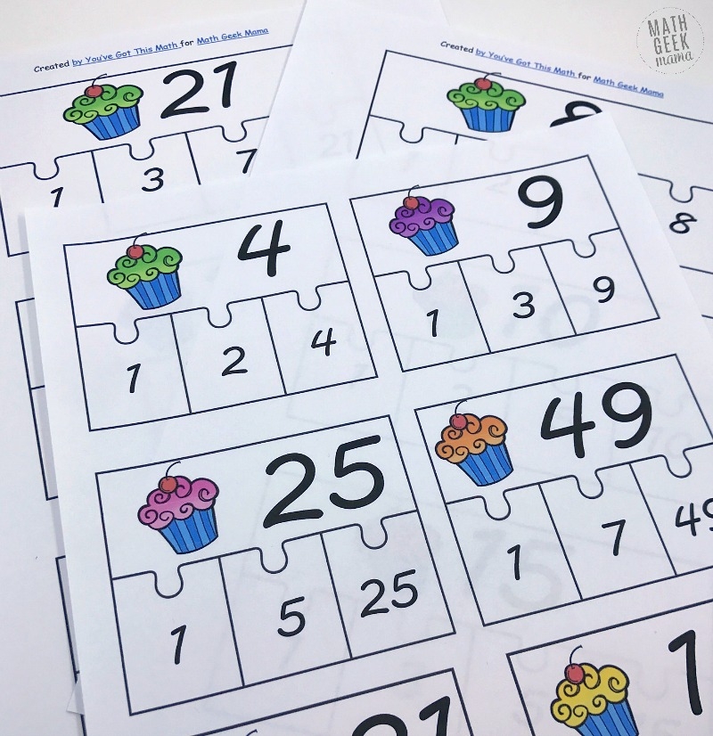 FREE Factoring Whole Numbers Puzzle Set For 4 5 Grade