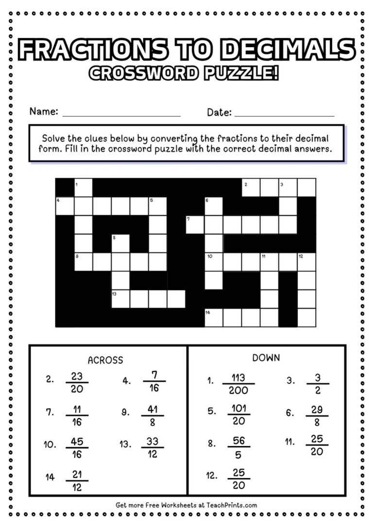 Free Fractions As Decimals Worksheets Teach Prints
