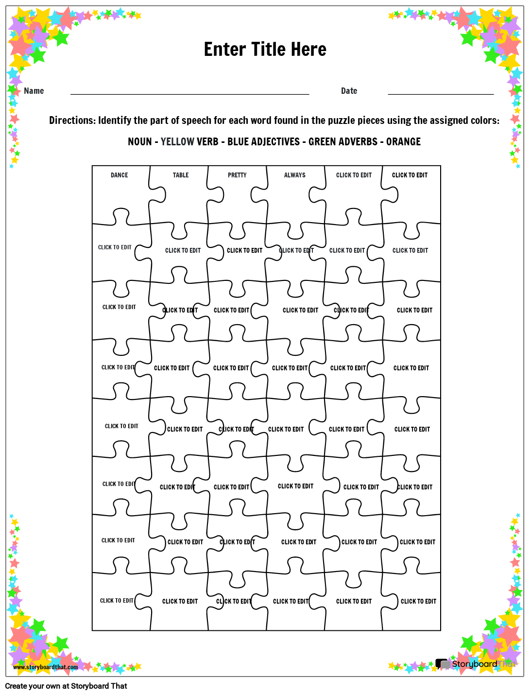 Grammar Puzzle Worksheets