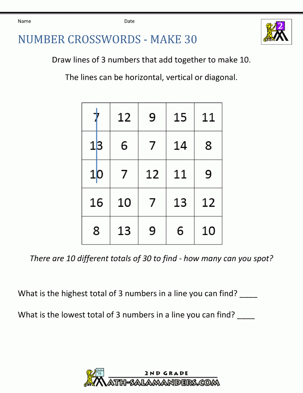 7th Grade Math Puzzle Worksheets