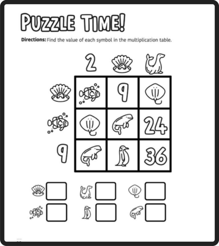 Free Math Puzzles Mashup Math