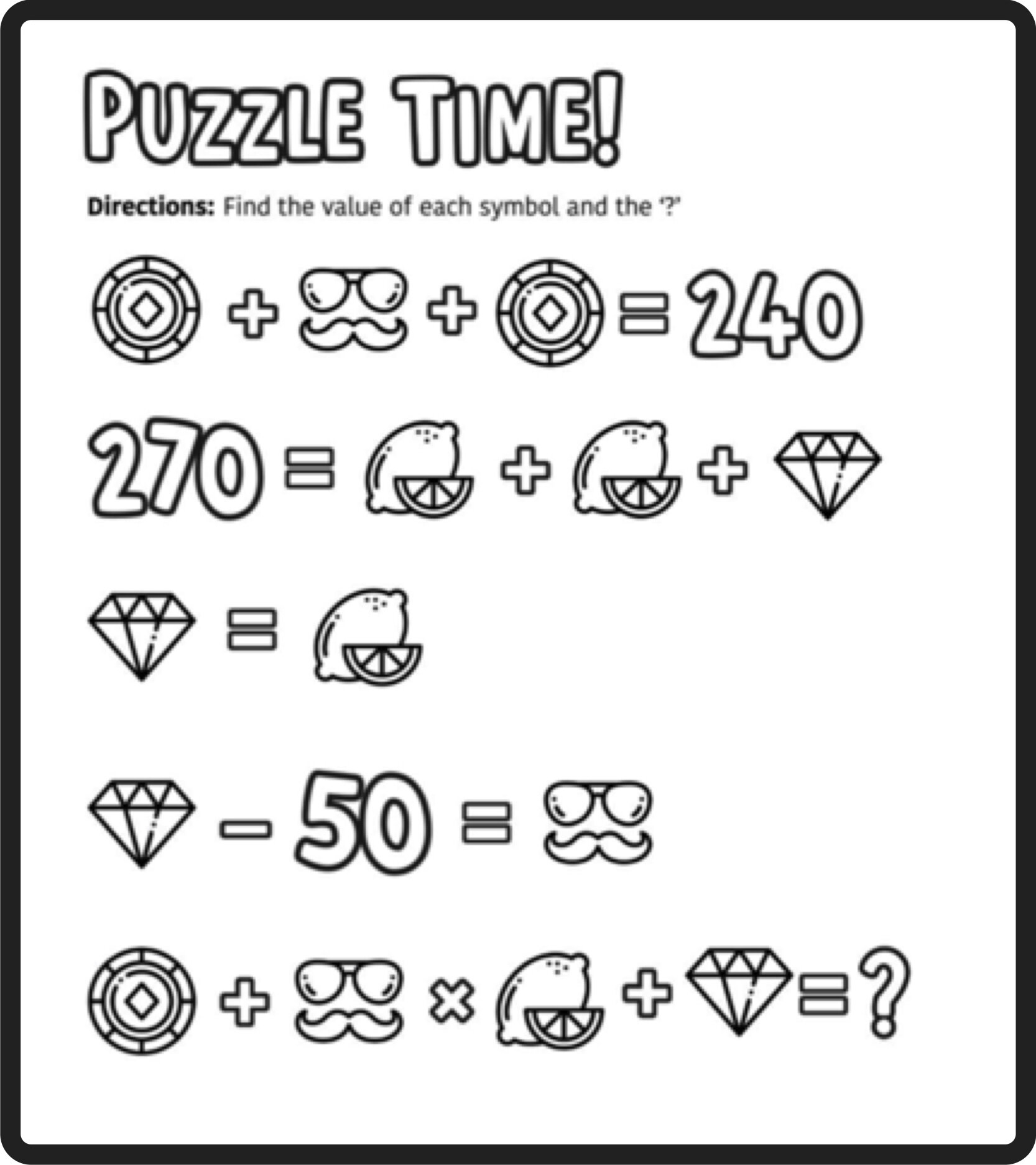 Math Worksheets Puzzles For High School