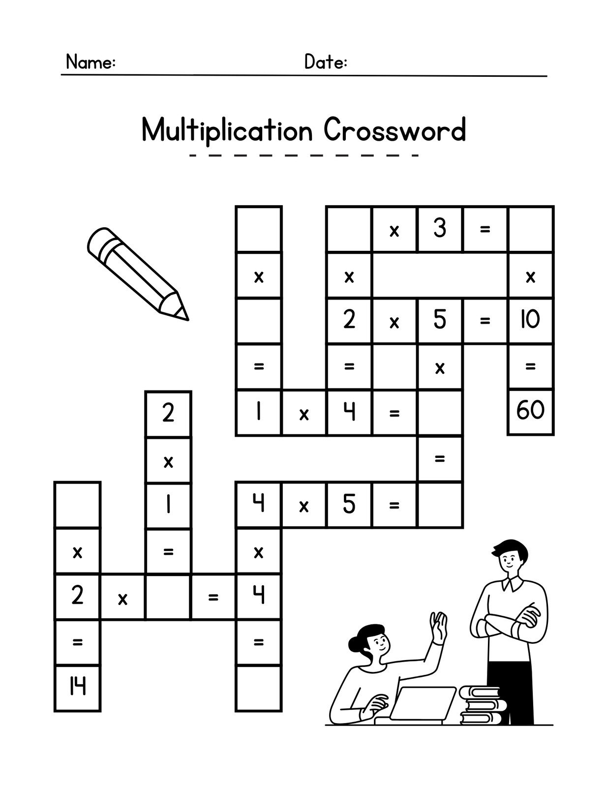 Free Multiplication Worksheet Templates To Use And Print Canva