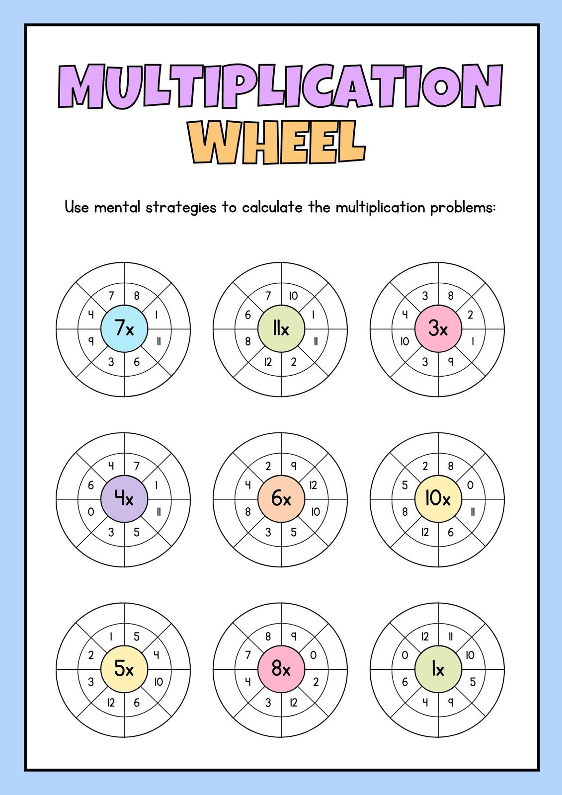 Multiplication Puzzle Worksheets Printable