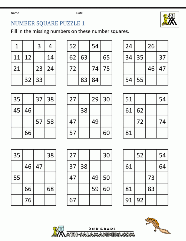 Free Number Grid Puzzles Worksheet Download Free Number Grid Puzzles Worksheet Png Images Free Worksheets On Clipart Library