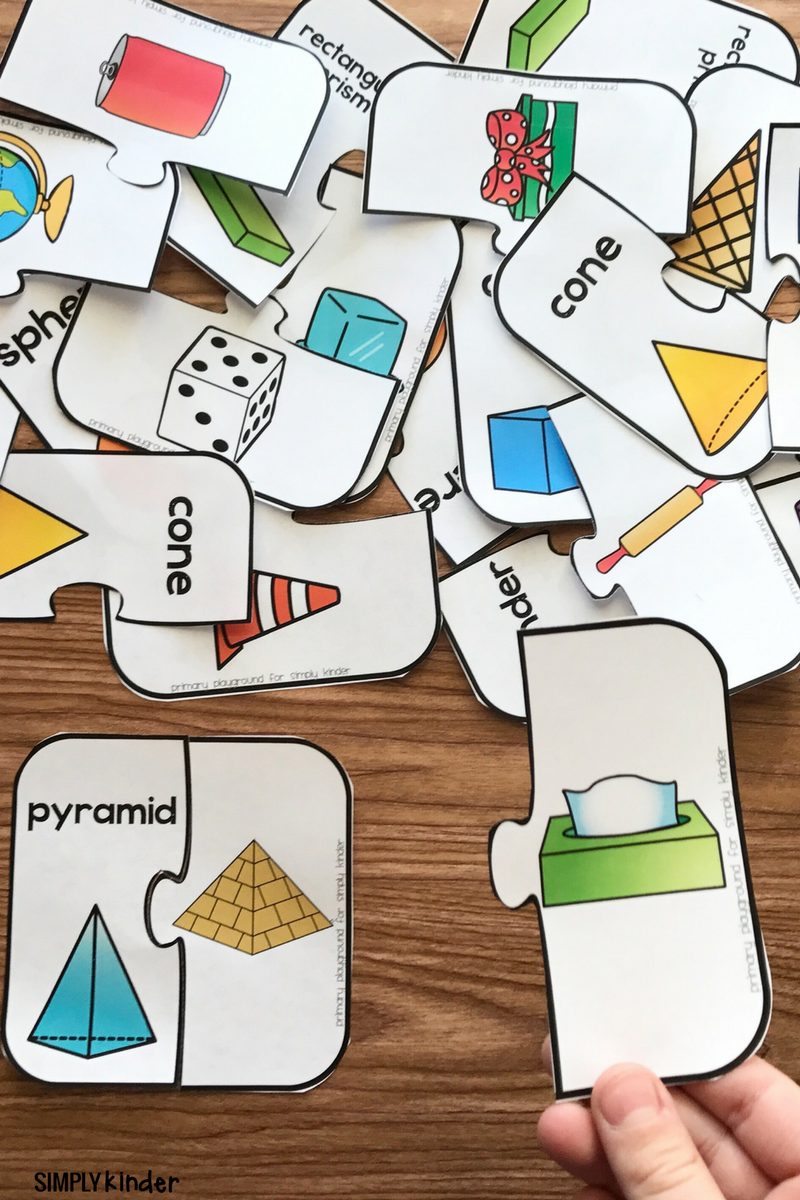 Free Printable 3D Shape Puzzles Simply Kinder
