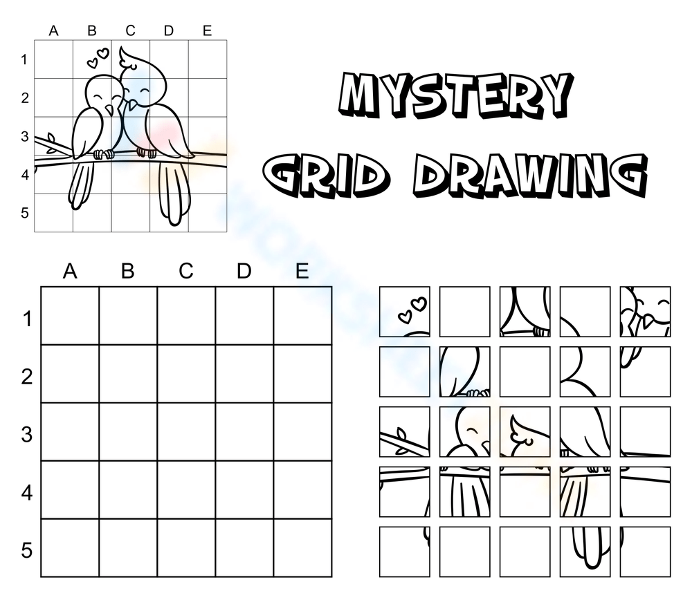 Grid Drawing Puzzle Worksheets