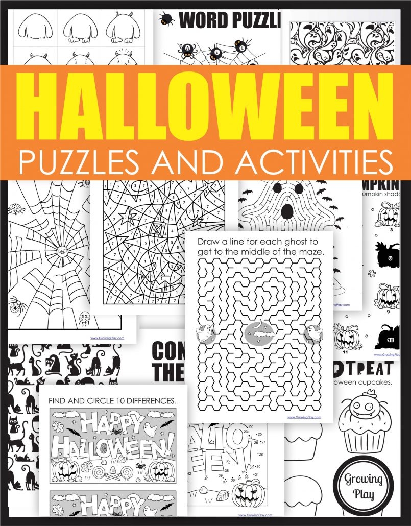 Halloween Puzzles Worksheets