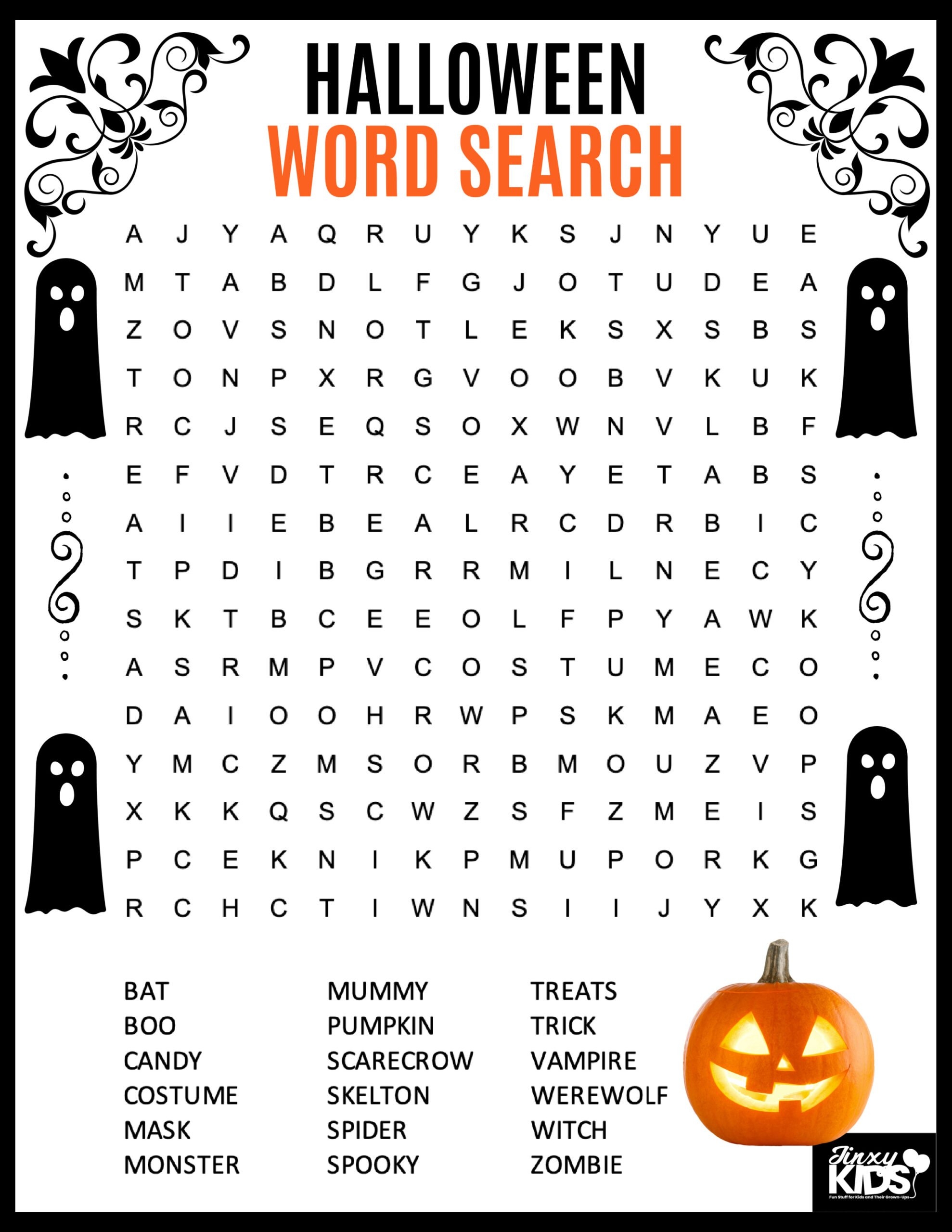 Halloween Puzzle Worksheets Free