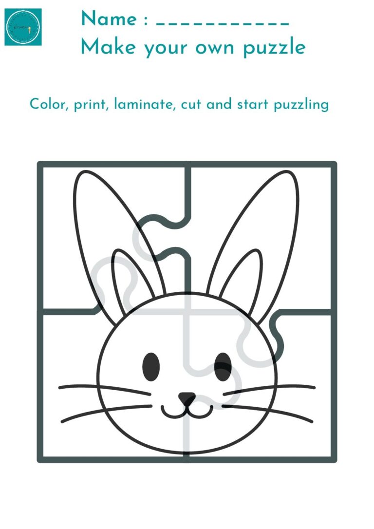 Free Printable Make Your Own Easter Puzzle Worksheets Teacha 