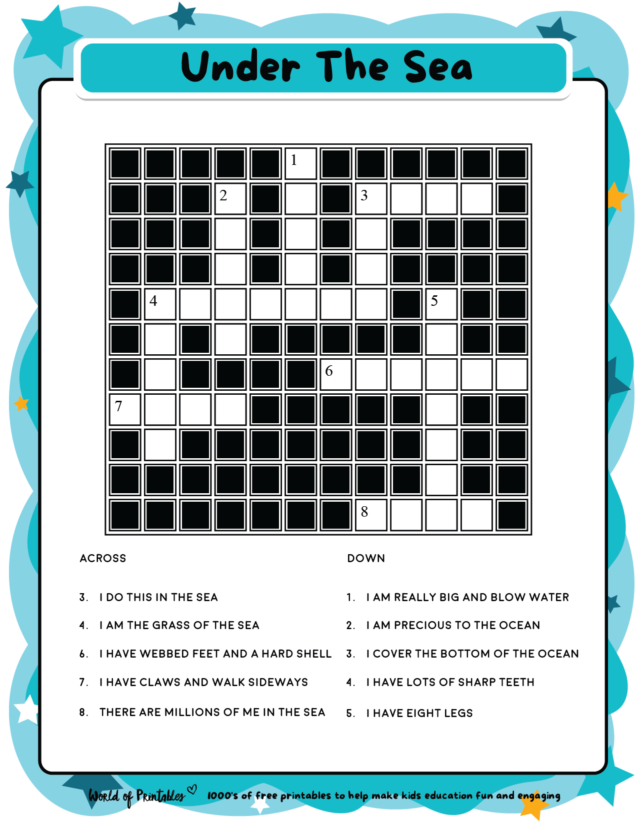 Fun Free Easy Crossword Easy Crossword Puzzles cvc Rhymes Made By Teachers 