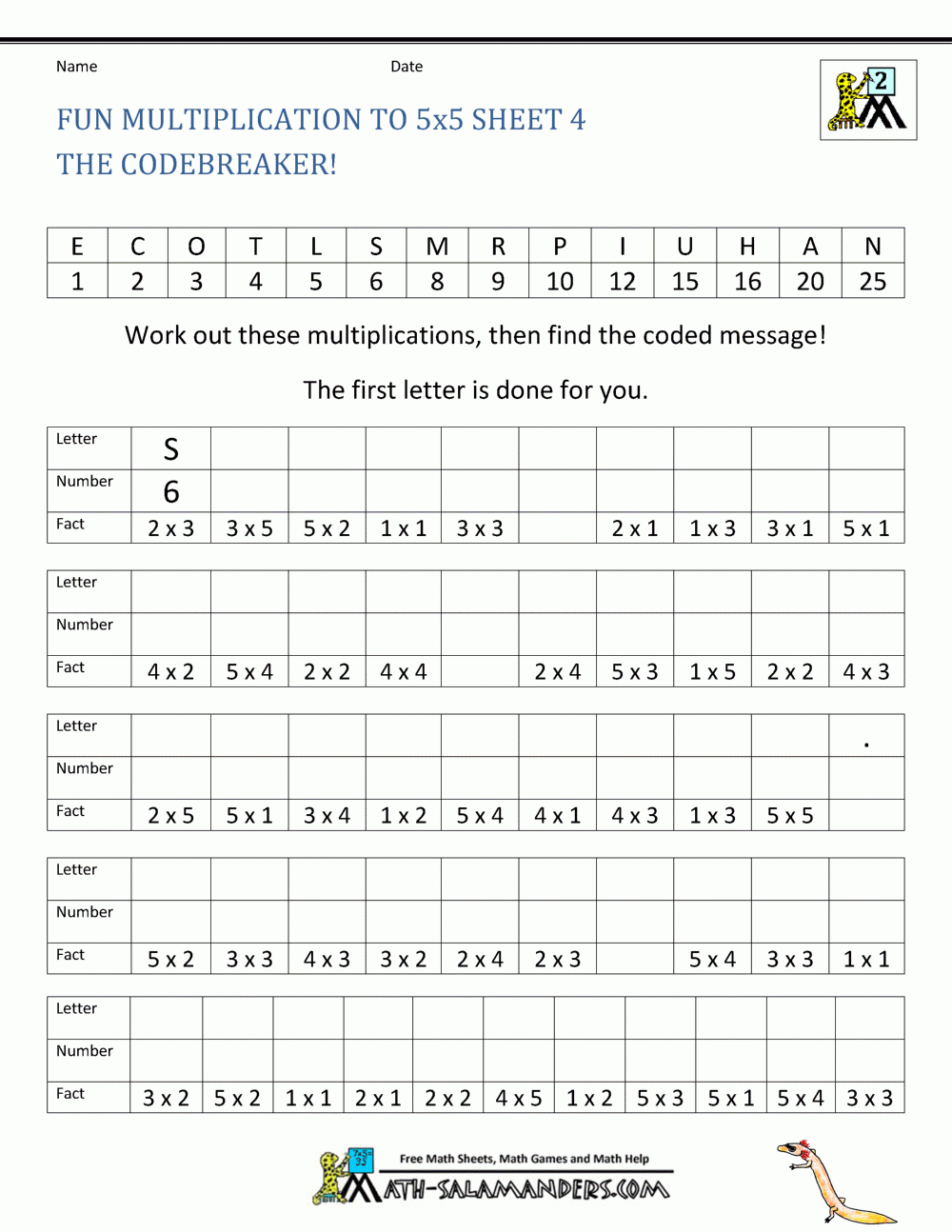 Fun Multiplication Worksheets To 10x10 Worksheets Library