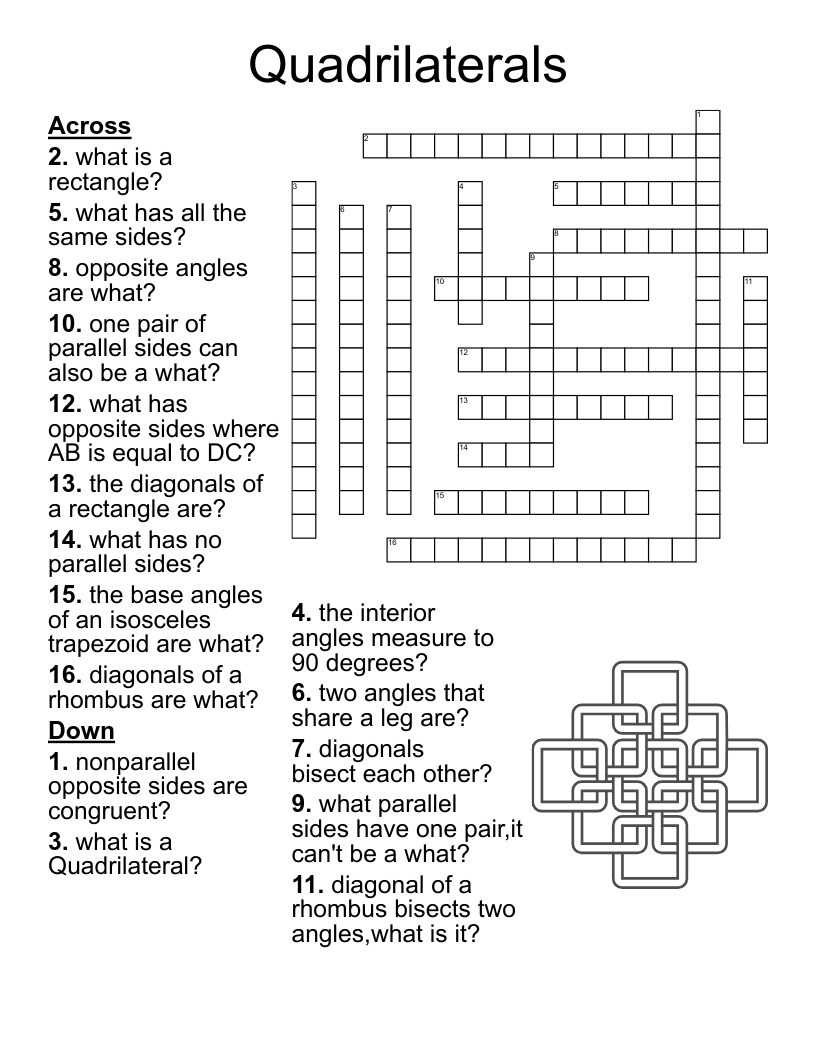 Geometry Terms Worksheet WordMint