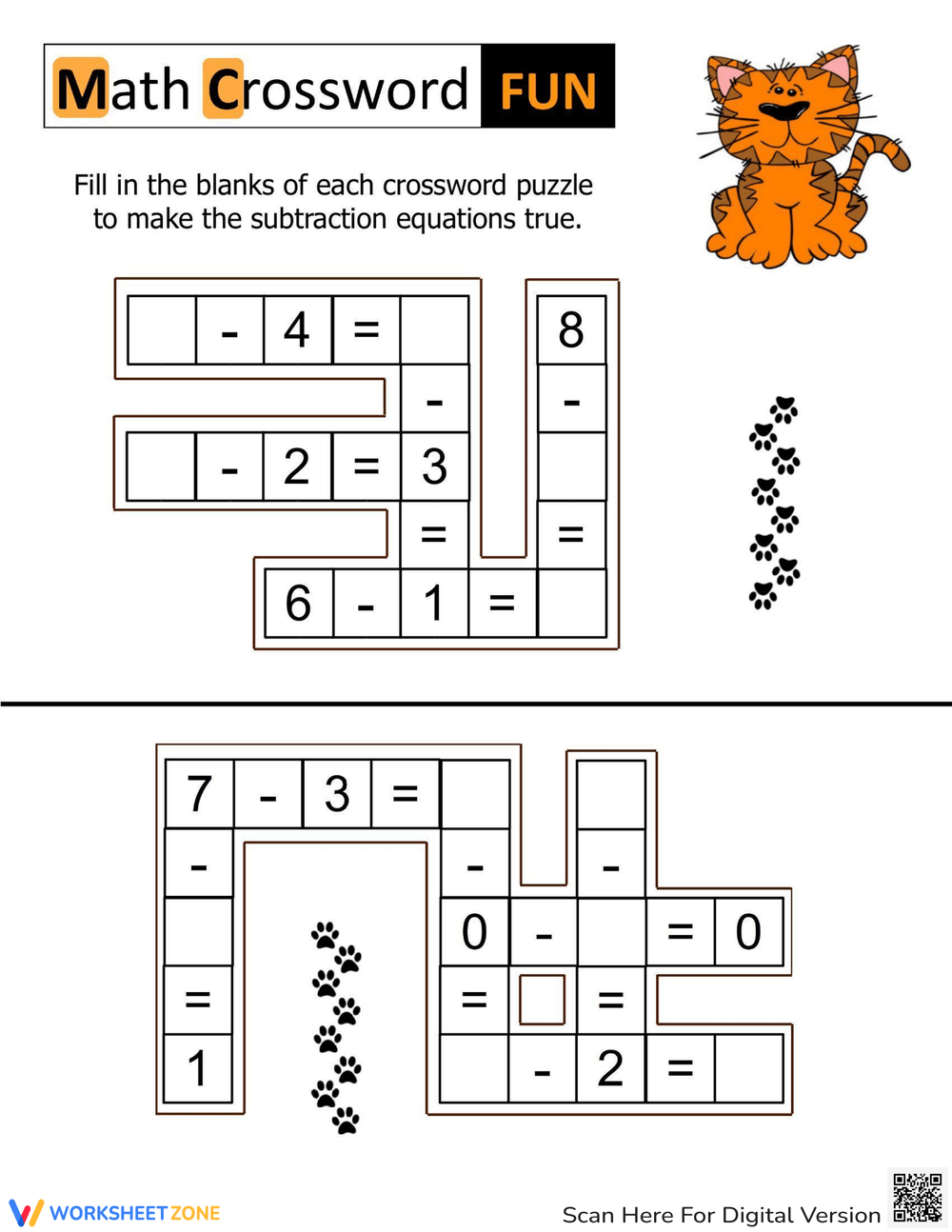 Crossword Puzzle Worksheets For Grade 1