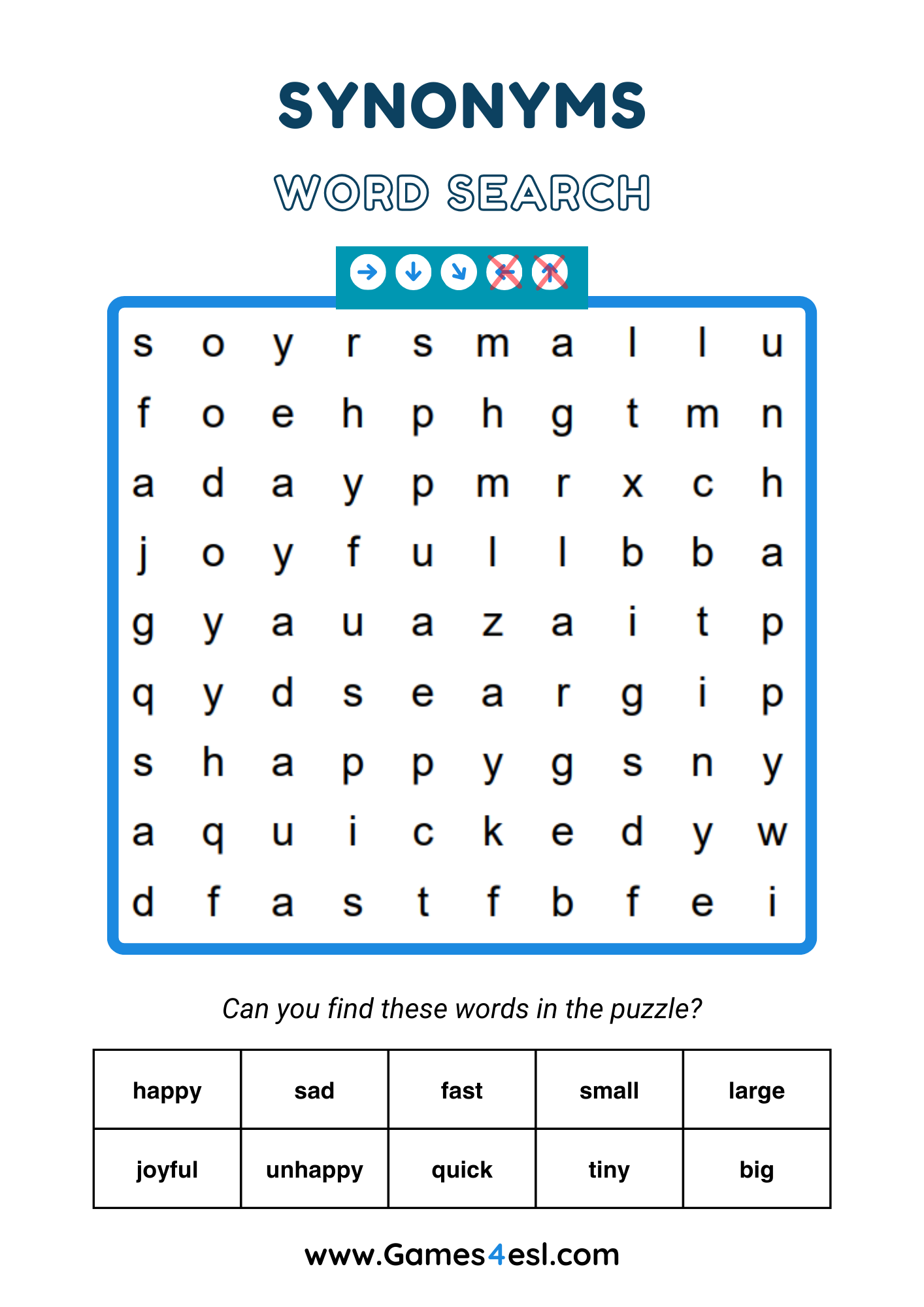 Grade 2 Word Searches Games4esl