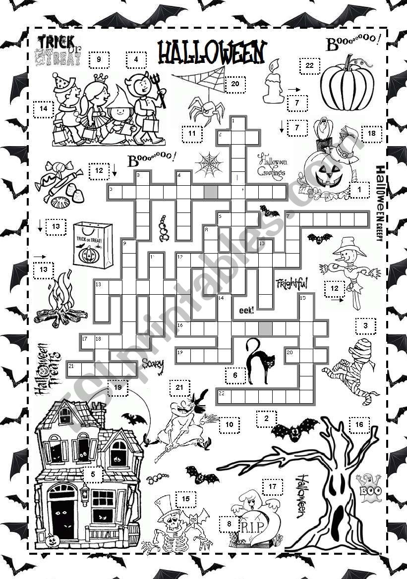 Halloween Puzzle Worksheets