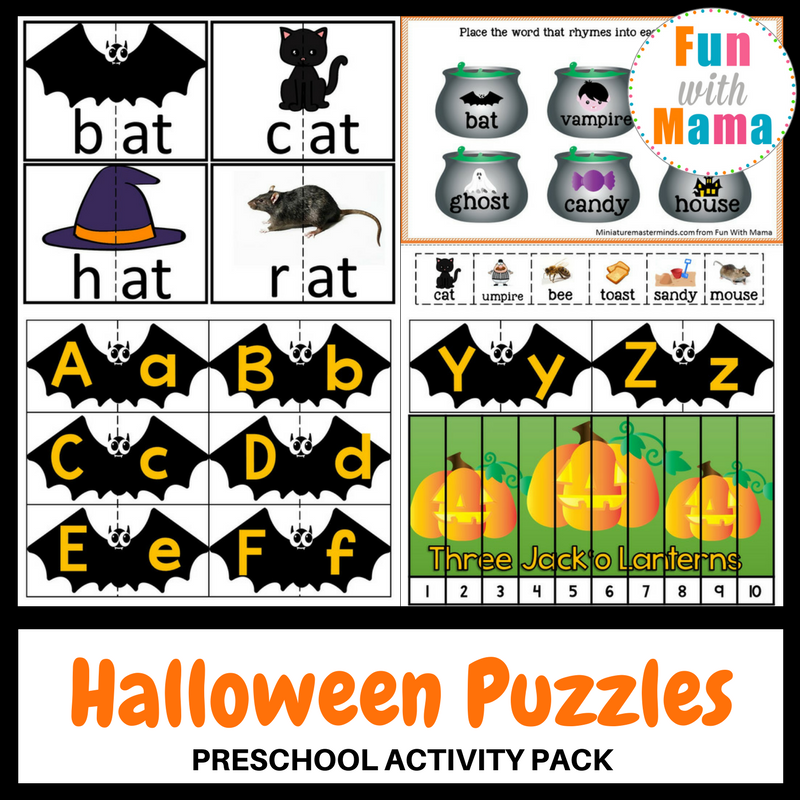 Fun Halloween Puzzles Worksheets