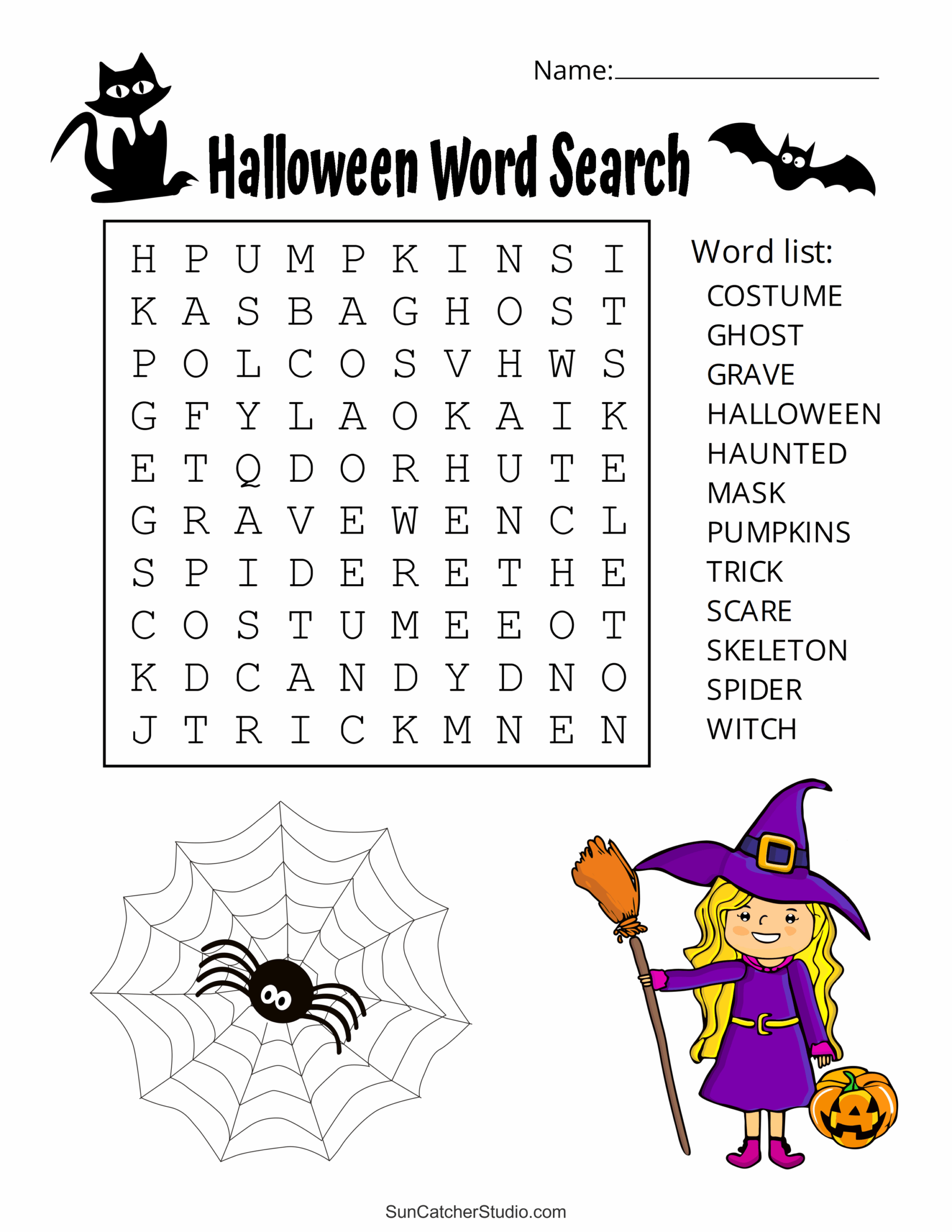 Halloween Word Search Free Printable Puzzles Free Printables 