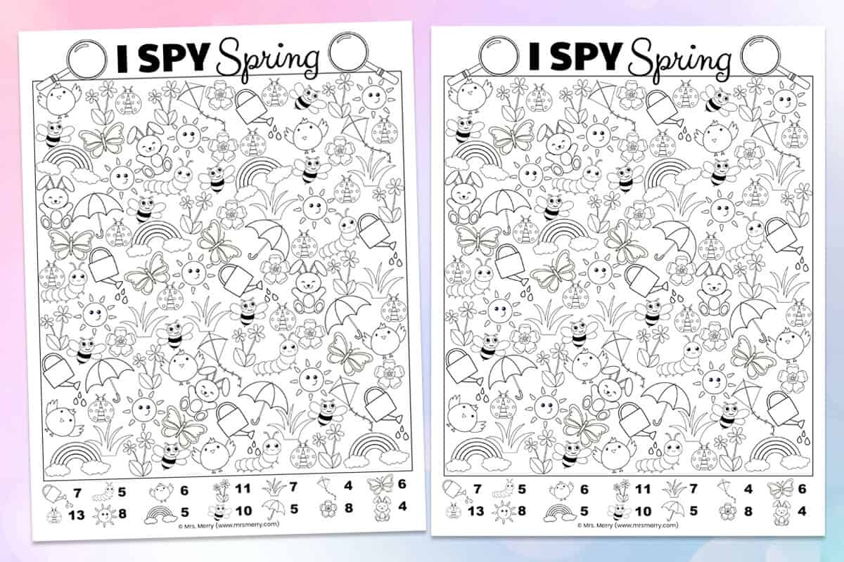 Spring Puzzle Worksheets
