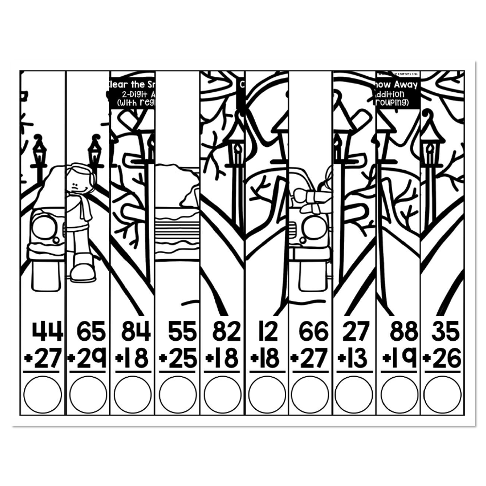 Addition With Regrouping Puzzle Worksheets