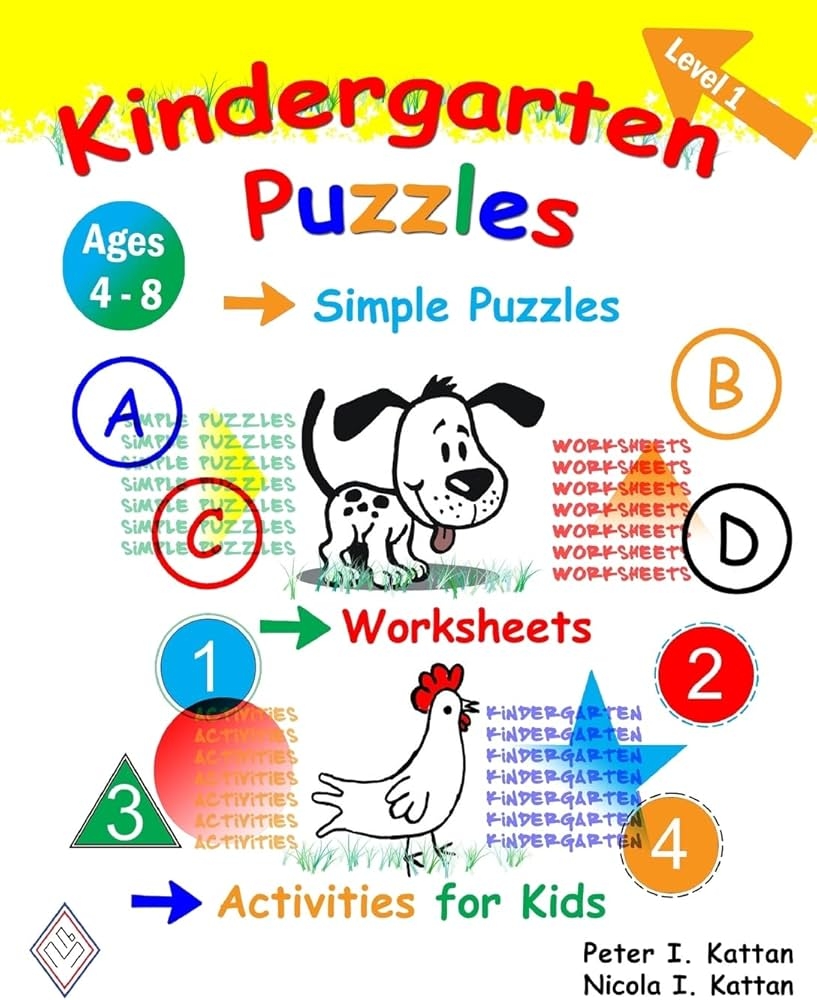 Kindergarten Puzzles Level 1 Simple Puzzles Worksheets And Activities For Kids Kattan Peter I Kattan Nicola I Amazon sg Books