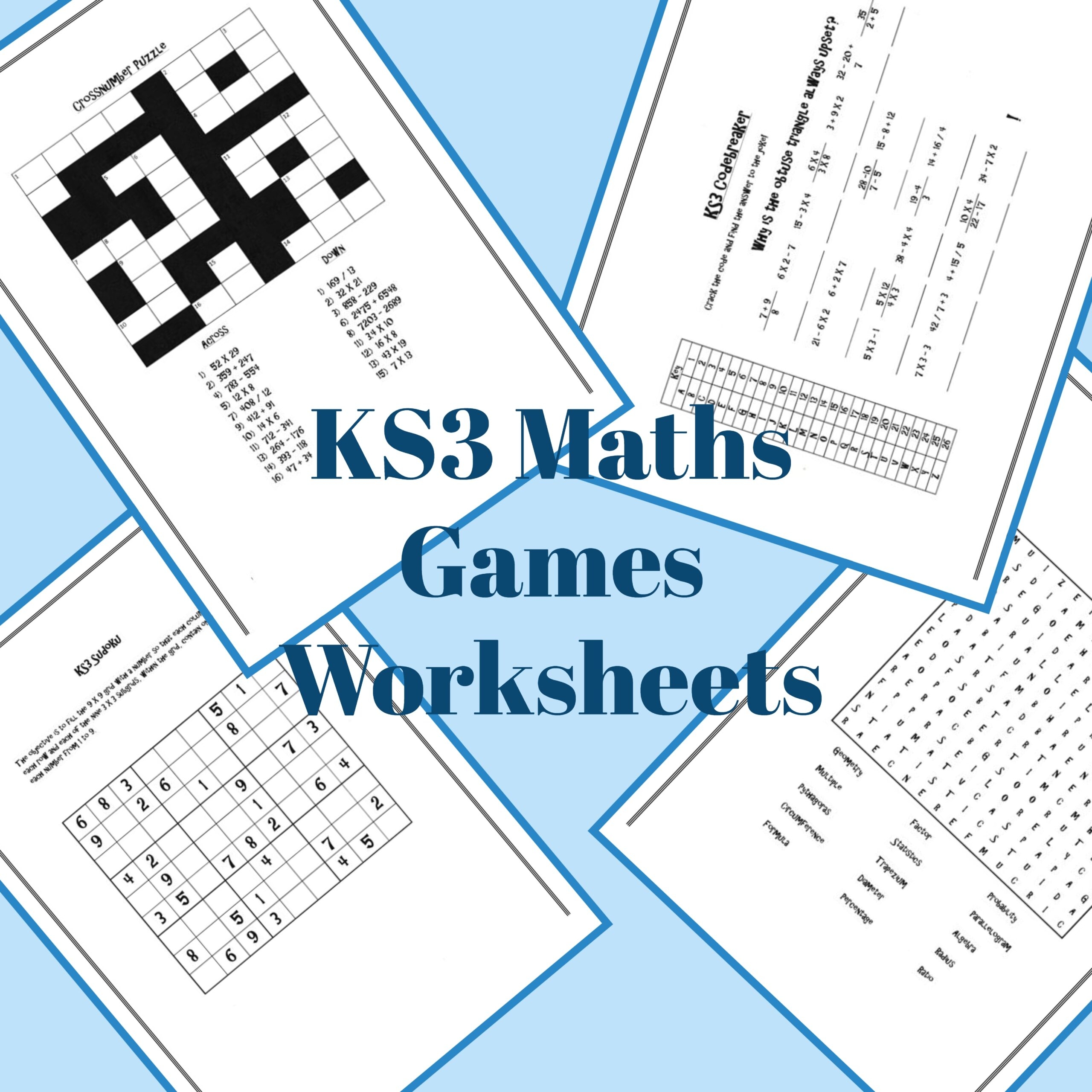 KS3 Maths Games Worksheets