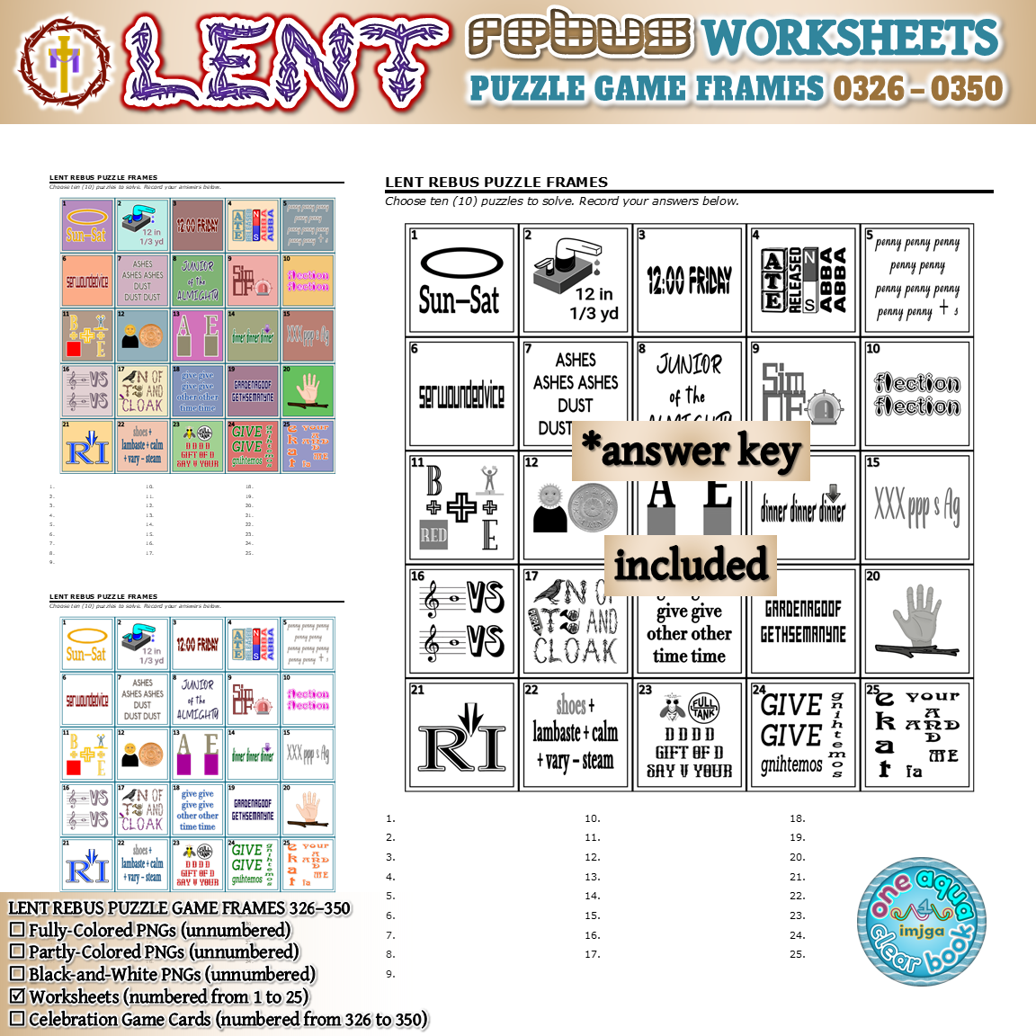LENT Rebus Game Puzzles 326 350 Worksheets Made By Teachers