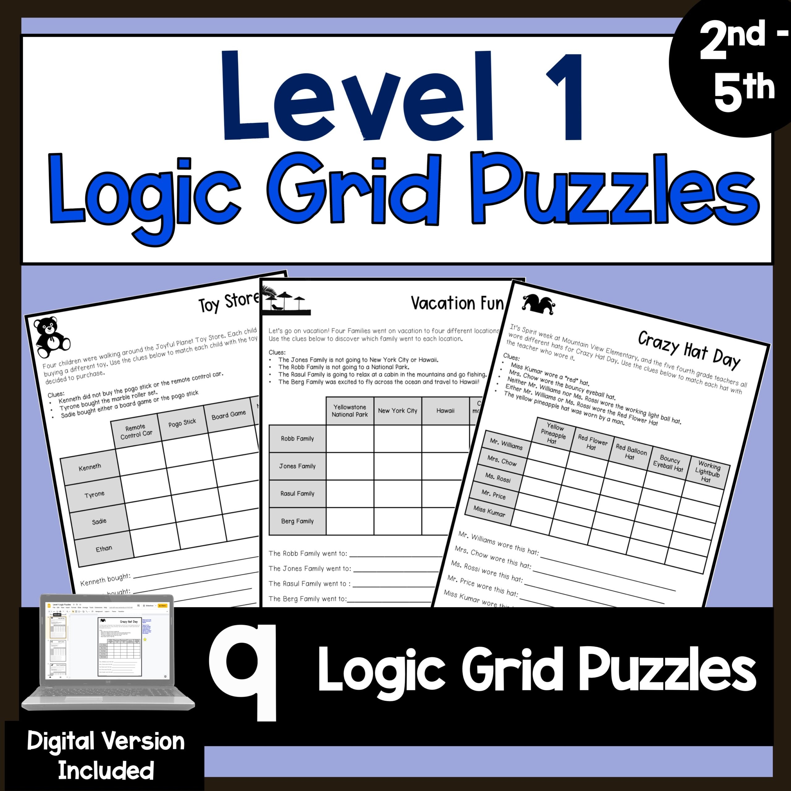 Logic Grid Puzzles Printable Worksheets
