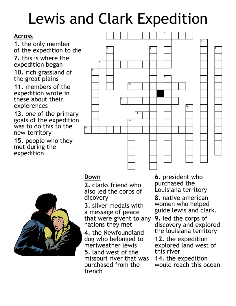 Lewis And Clark Crossword Puzzle WordMint