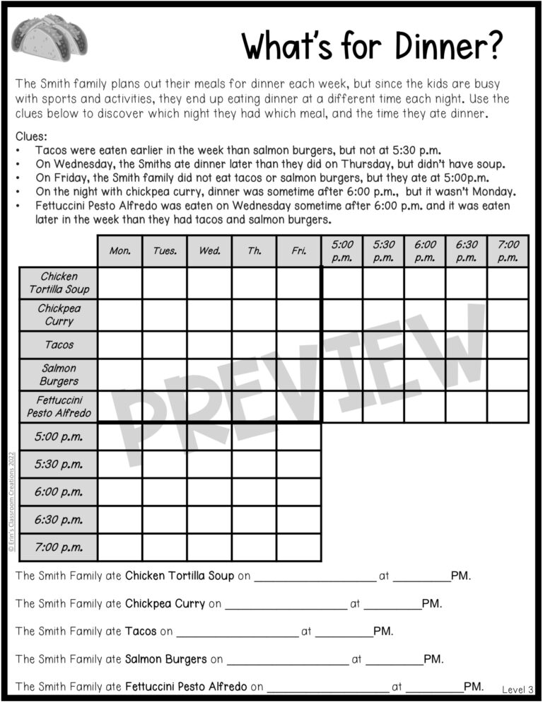 Logic Grid And Other Puzzles Vol 3 Large Print Education Resources By Bounce Learning Kids