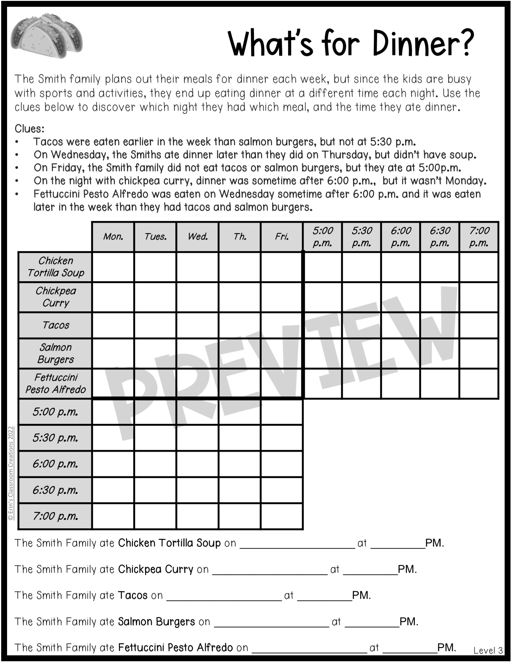 Logic Grid And Other Puzzles Vol 3 Large Print Education Resources By Bounce Learning Kids